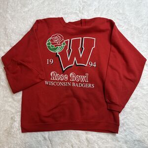 Vintage Hanes Heavyweight Wisconsin Badgers 1994 Rose Bowl Sweatshirt